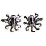 Gun Metal Tone Octopus Cuff Links1.jpg